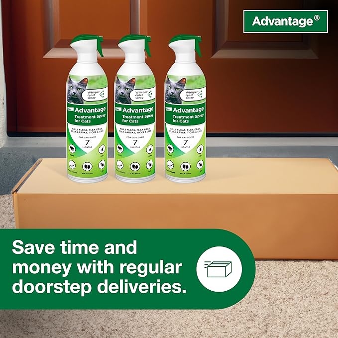Advantage Cat Flea Treatment Spray | Kills Fleas & Ticks | Cat Flea Spray | 8 oz.