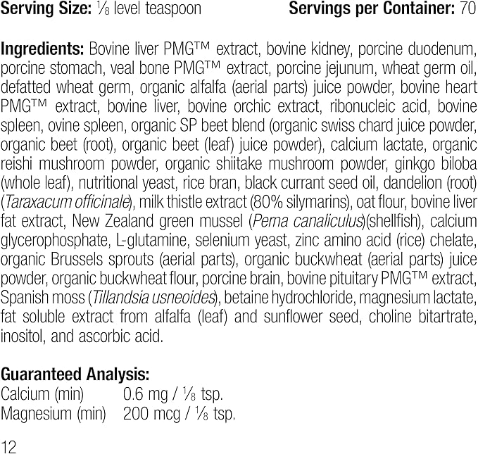 Standard Process - Canine Hepatic Support - Liver Metabolism Support for Dogs - 30 Grams