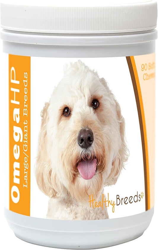 Healthy Breeds Labradoodle Omega HP Fatty Acid Skin and Coat Support Soft Chews 90 Count