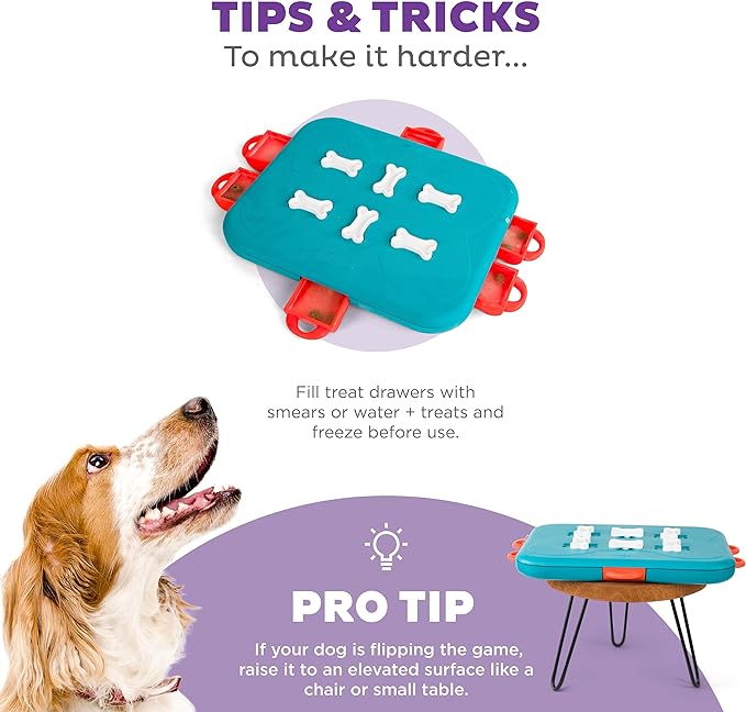 Outward Hound Nina Ottosson Dog Casino Dog Puzzle Interactive Treat Puzzle Dog Enrichment Dog Toy, Level 3 Advanced, Turquoise