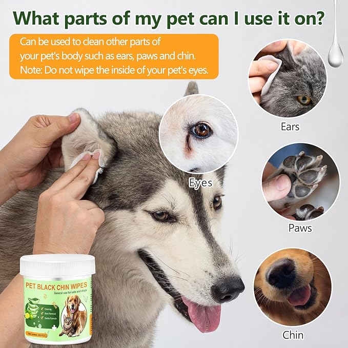 Pet Wipes for Dogs and Cats, -200 count-, Eye wipes for dogs, Grooming Wipes for Cat Chin, Unscented Soft pet wipes