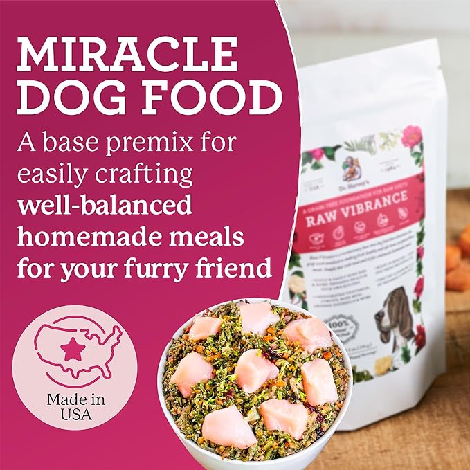 Dr. Harvey's Raw Vibrance Grain Free Dehydrated Foundation for Raw Diet Dog Food (6 Pounds)