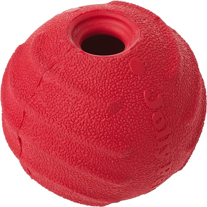 Jolly Pets Tuff Tosser Bouncing Ball Tog Toy/Treat Holder, 3 Inches, Red
