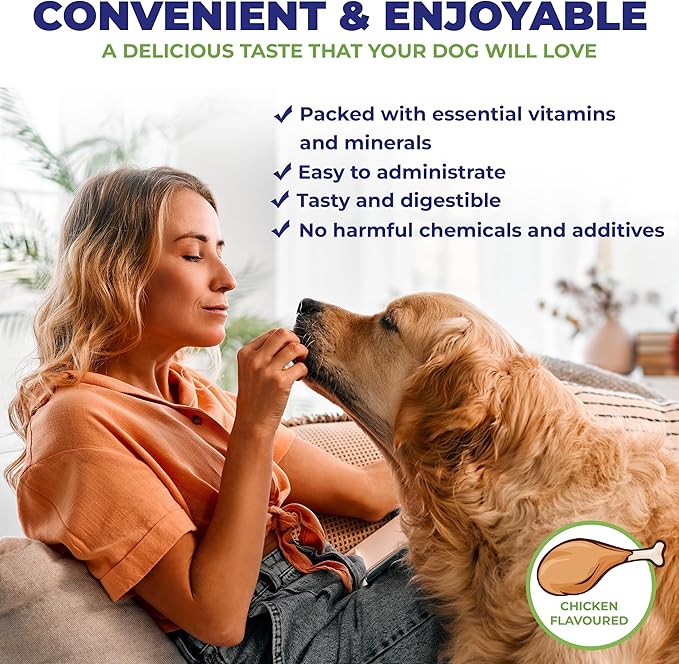 Prenatal Multivitamin Soft Chews for Dogs, 90 Count - Dog Prenatal Vitamins with Folic Acid, Zinc, and Calcium - Supports Milk Production - Delicious Chicken Flavor