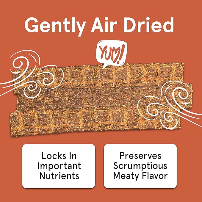 Real Meat Venison Jerky Dog Treats - 8 Air-Dried Strips of Jerky Treats for Dogs - Grain-Free Jerky Treats Dog Snacks with 95% Human-Grade Free-Range Grass Fed Venison - All-Natural Dog Jerky Strips