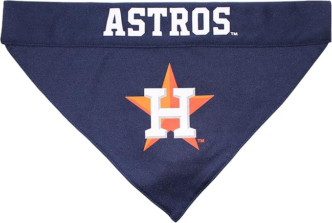 Pets First MLB Houston Astros Reversible Bandana Size XX-Large for Dogs & Cats. 2 Sided Sports Bandana,Premium Embroidery Team Logo, All MLB Teams Available