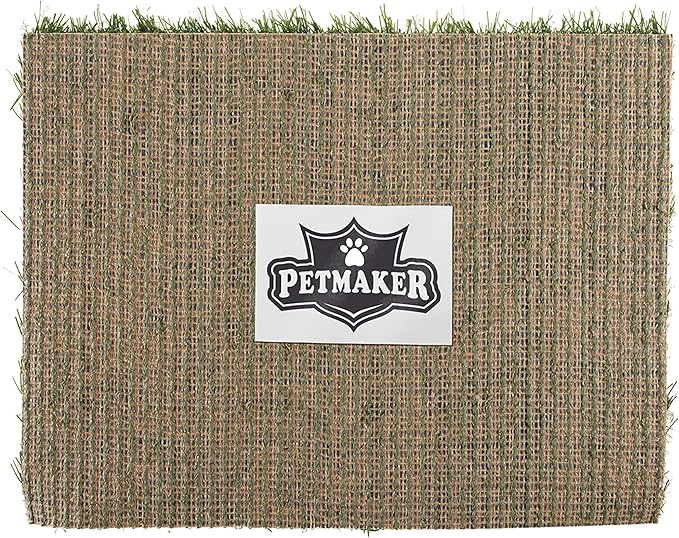 Pee Pads for Dogs - Set of Three 23x18.5-Inch Replacement Turf Grass Mats for Potty Training - Dog Housebreaking Supplies for Small Pets by PETMAKER, Green, Medium