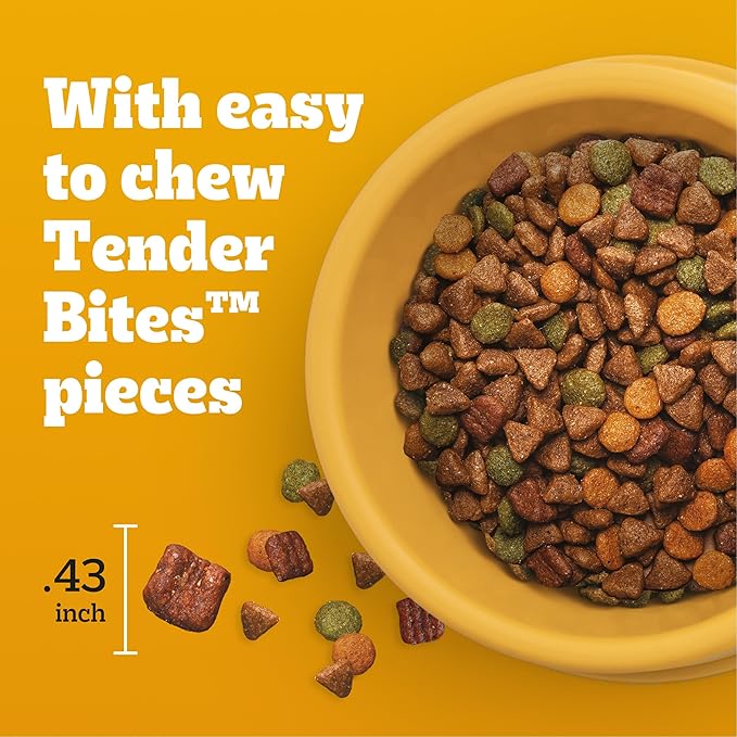 Pedigree with Tender Bites for Small Dogs, Complete Nutrition Adult Dry Dog Food, Chicken & Steak Flavor Dog Kibble, 14 lb. Bag