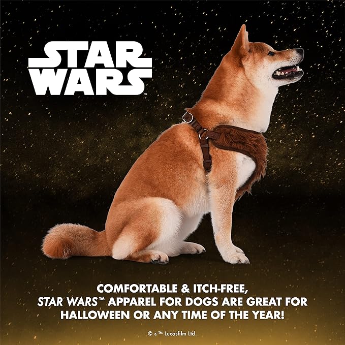 Star Wars for Pets Chewbacca Cosplay Dog Harness for Medium Dogs, Medium (M) | Brown Medium Dog Harness is Cute No Pull Dog Harness | Merch for Dogs or Pet Costume,FF15813