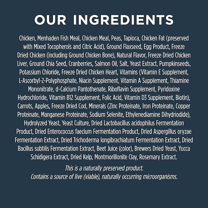 Instinct Raw Boost Skin & Coat Health Grain Free Recipe with Real Chicken Natural Dry Dog Food by Nature's Variety, 4 lb. Bag
