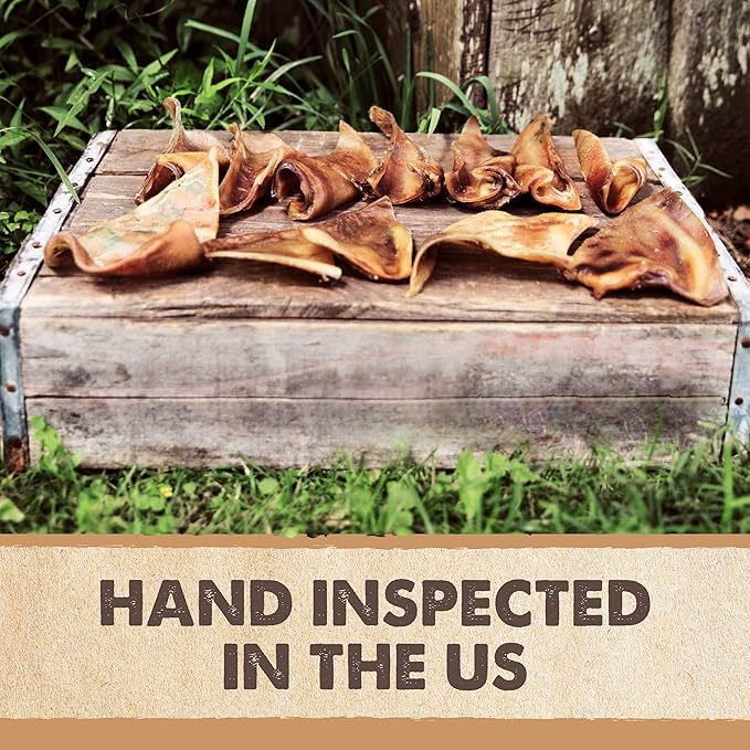 Mighty Paw Half Pig Ears for Dogs - All Natural Single Ingredient Pig Ear Treat - Better Than Rawhide Snacks for Puppies and Large Dogs - A Better Treat Dog Will Love - Dog Toys Compatible Chews