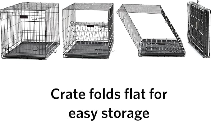 MidWest Homes for Pets iCrate Dog Crate Starter Kit | 48-Inch Dog Crate Kit Ideal for XL Dog Breesd (weighing 90 - 110 Pounds) || Includes Dog Crate, Pet Bed, 2 Dog Bowls & Dog Crate Cover