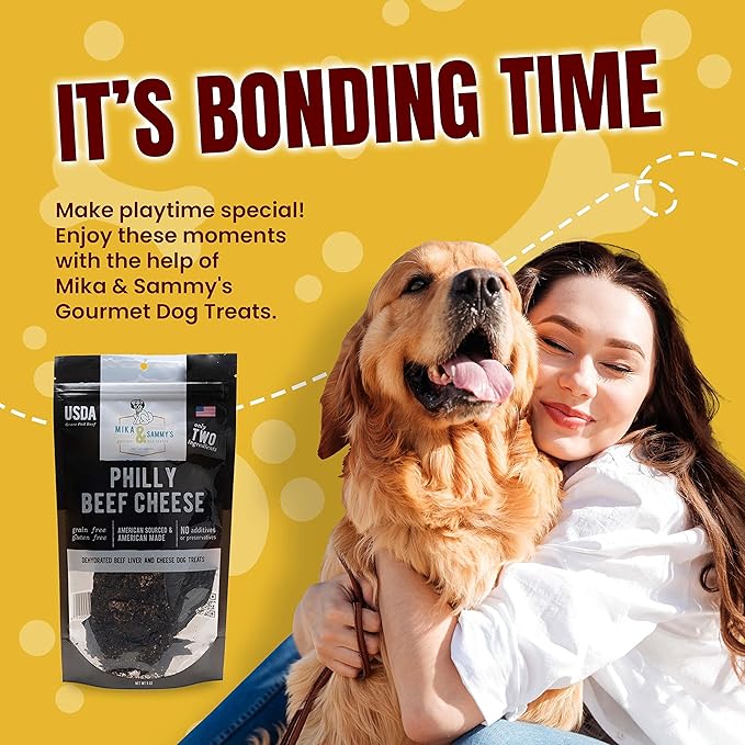 Mika & Sammy's Gourmet Beef Liver Jerky Dog Treats Made in The USA. (Beef Cheese 5 oz)