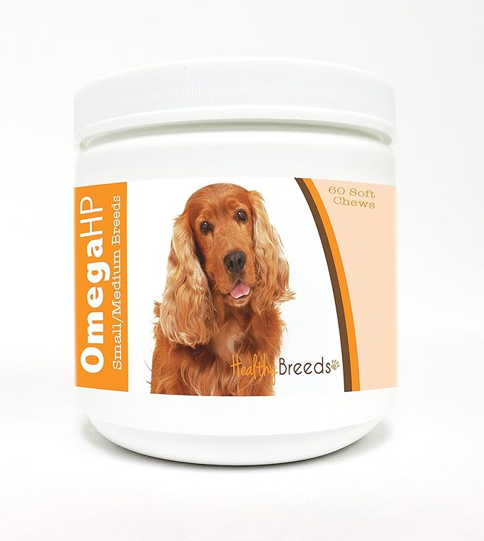 Healthy Breeds Cocker Spaniel Omega HP Fatty Acid Skin and Coat Support Soft Chews 60 Count