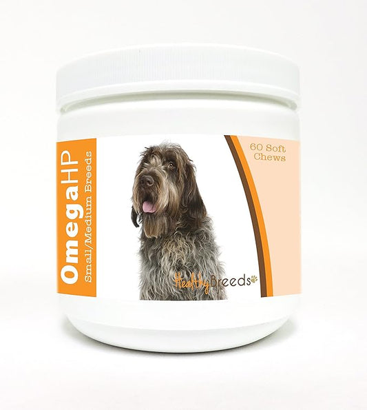 Healthy Breeds Wirehaired Pointing Griffon Omega HP Fatty Acid Skin and Coat Support Soft Chews 60 Count