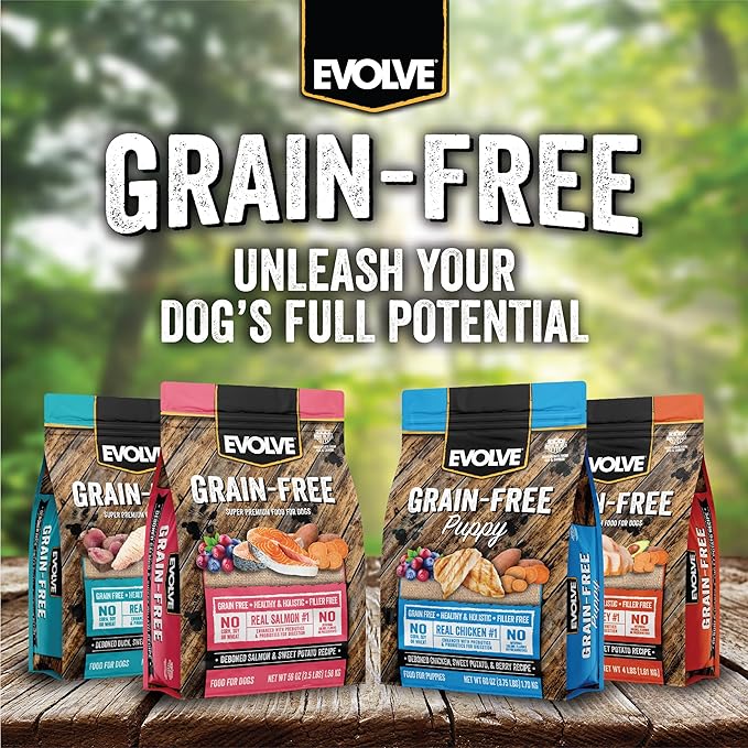 Evolve Grain Free Deboned Chicken, Sweet Potato & Berry Recipe Dry Dog Food, 4lb.