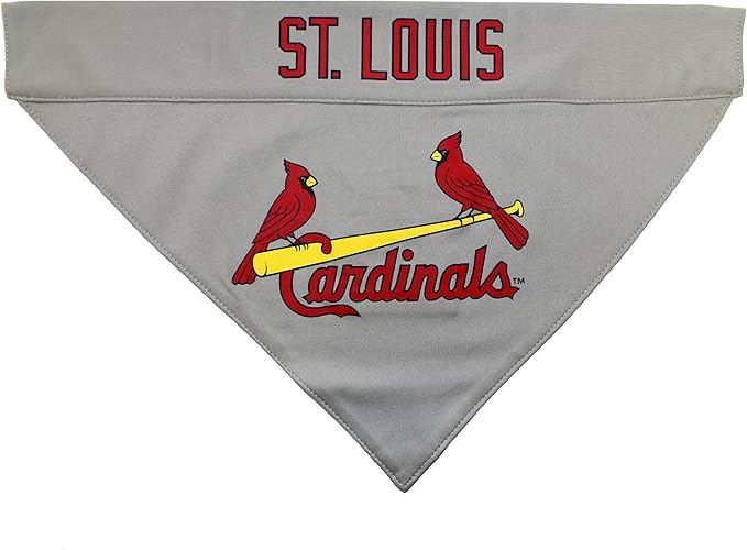 Pets First MLB ST. Louis Cardinals Reversible Bandana Size XX-Large for Dogs & Cats. 2 Sided Sports Bandana,Premium Embroidery Team Logo, All MLB Teams Available
