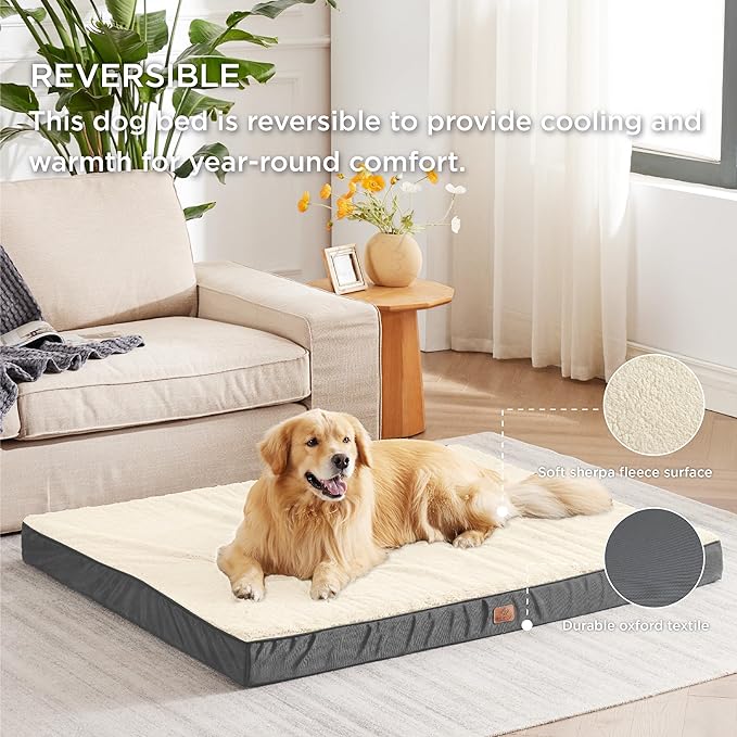 Bedsure Extra Large Orthopedic Dog Bed with Removable Washable Cover - For Dogs Up To 100 lbs