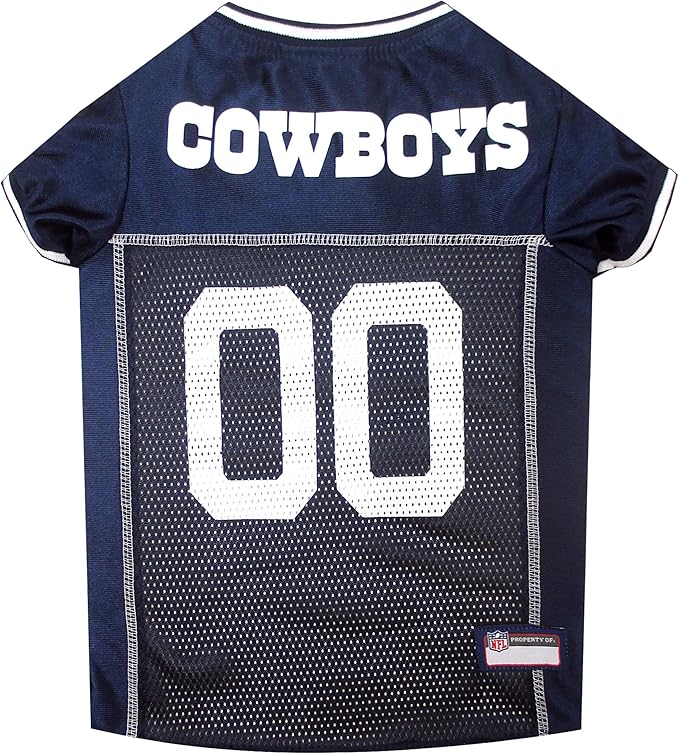 NFL Dallas Cowboys Dog Jersey, Size: 3X-Large. Best Football Jersey Costume for Dogs & Cats. Licensed Jersey Shirt