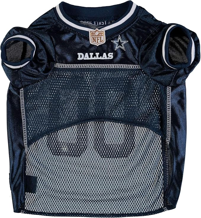 NFL Dallas Cowboys Dog Jersey, Size: X-Large. Best Football Jersey Costume for Dogs & Cats. Licensed Jersey Shirt