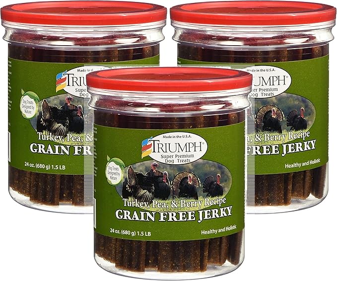 Triumph Sunshine Mills Dog Turkey Jerky, 24-Ounce (Pack of 3)