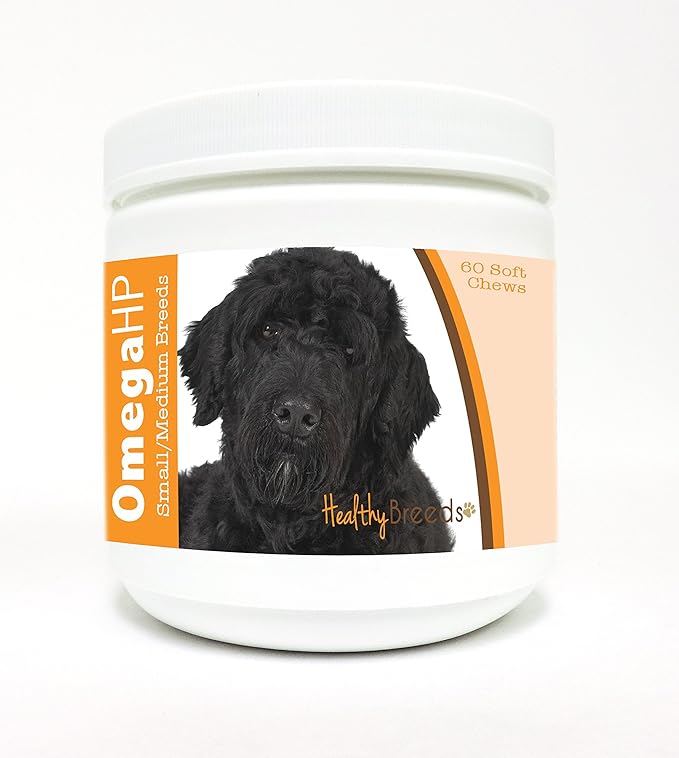 Healthy Breeds Portuguese Water Dog Omega HP Fatty Acid Skin and Coat Support Soft Chews 60 Count