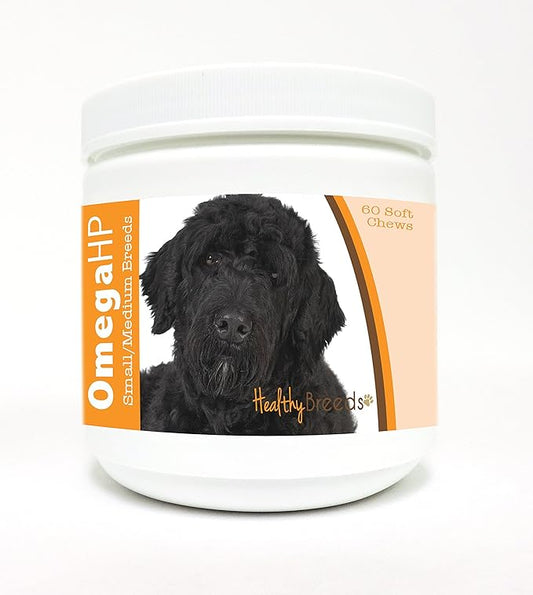 Healthy Breeds Portuguese Water Dog Omega HP Fatty Acid Skin and Coat Support Soft Chews 60 Count