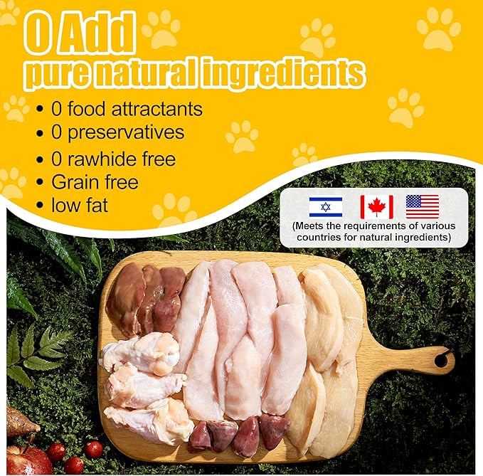 Dog Treats Chicken Rings, Single Ingredient Natural Chews, High Protein & Grain Free Training Treats for All Dogs, 11.6 oz