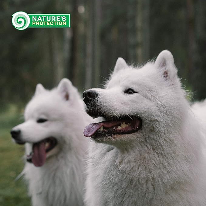 Nature's Protection Superior Care White Dogs Grain-Free Dry Dog Food for Junior Light Coated Dogs, Salmon, 3.3 lbs.