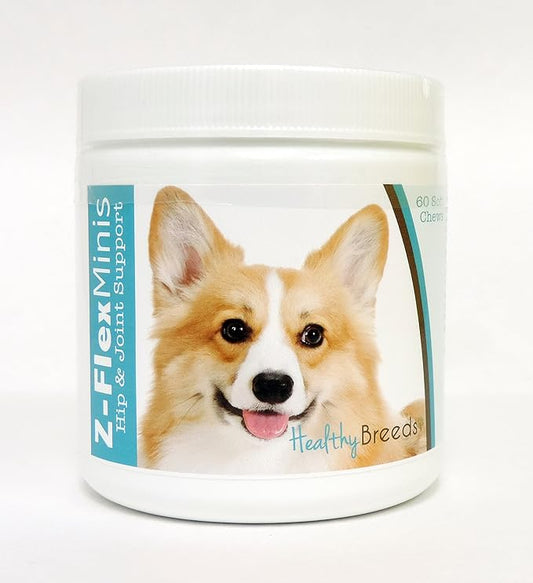 Healthy Breeds Pembroke Welsh Corgi Z-Flex Minis Hip and Joint Support Soft Chews 60 Count