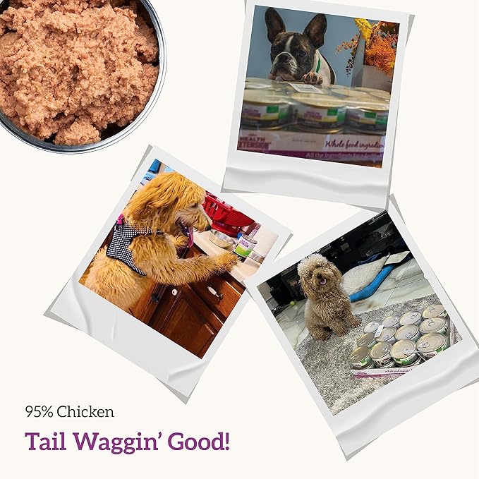 Health Extension Wet Dog Food, Gluten and Grain-Free, Healthy Natural Food Canned for Puppies, Chicken Recipe