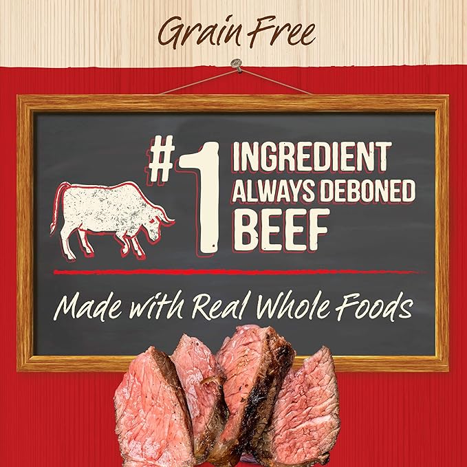 Merrick Chunky Grain Free Premium And Wholesome Canned Dog Food, Real Meat Big Texas Steak Tips Dinner - (Pack of 12) 12.7 oz. Cans