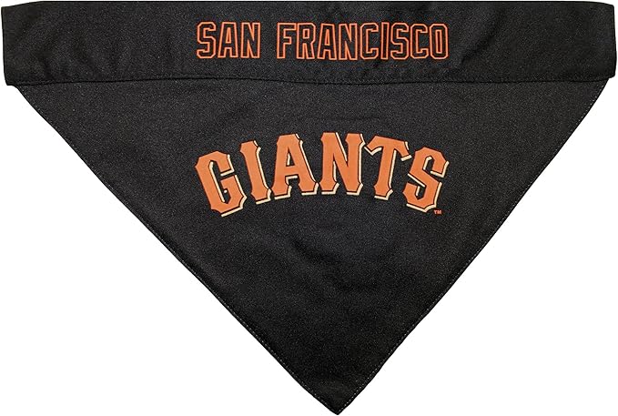 Pets First MLB SAN Francisco Giants Reversible Bandana Size XX-Large for Dogs & Cats. 2 Sided Sports Bandana,Premium Embroidery Team Logo, All MLB Teams Available