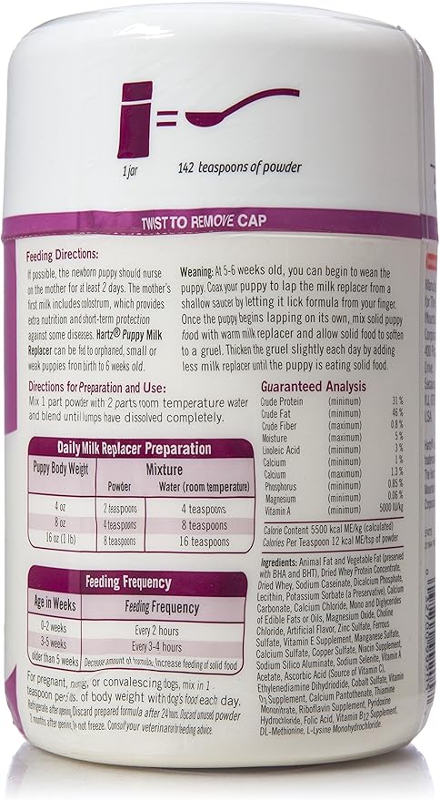 Hartz Powdered Puppy Milk Replacer - 12oz