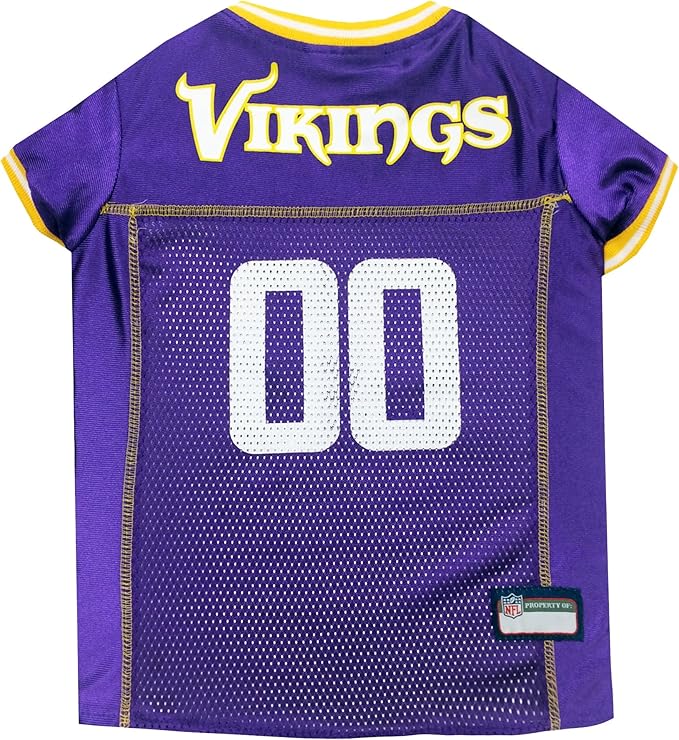 NFL Minnesota Vikings Dog Jersey, Size: Medium. Best Football Jersey Costume for Dogs & Cats. Licensed Jersey Shirt