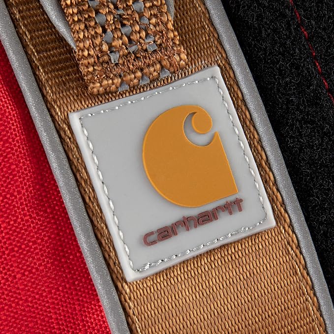 Carhartt Nylon Ripstop Service Dog Harness, High Risk Red/Carhartt Brown, X-Large