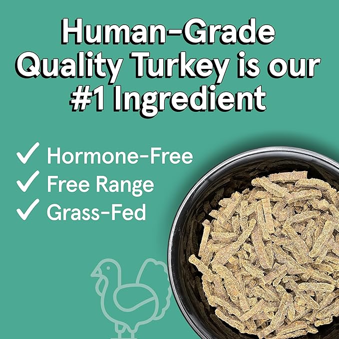 Real Meat Air Dried Dog Food w/Real USA Turkey - 10lb Bag of Grain-Free Real Meat Dog Food Sourced from Free-Range, Cage-Free Turkey - Digestible, All Natural, High Protein Turkey