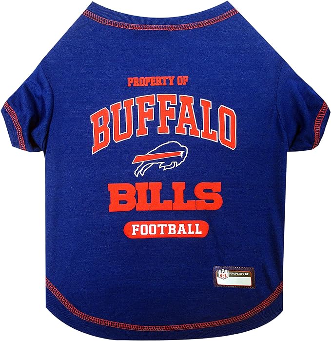 Pets First PET SHIRT for Dogs & Cats - NFL BUFFALO BILLS Dog T-Shirt, Large. - Cutest Pet Tee Shirt for the real sporty pup