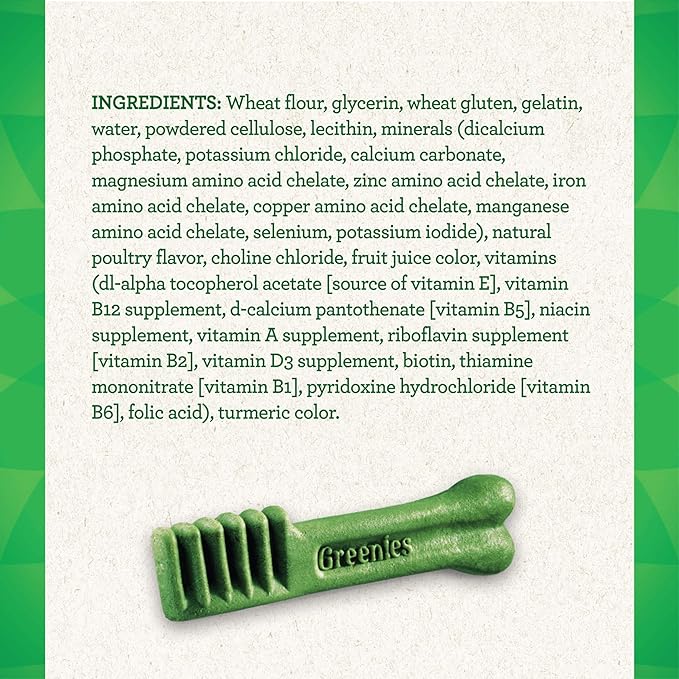 Greenies Original Petite Natural Dental Care Dog Treats, 54 oz. Pack (90 Treats)