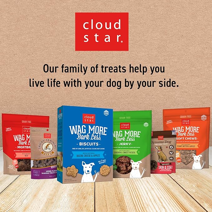 Cloud Star Wag More Bark Less Jerky Grain Free Dog Treats, Texas BBQ Beef, 10 oz. Pouch