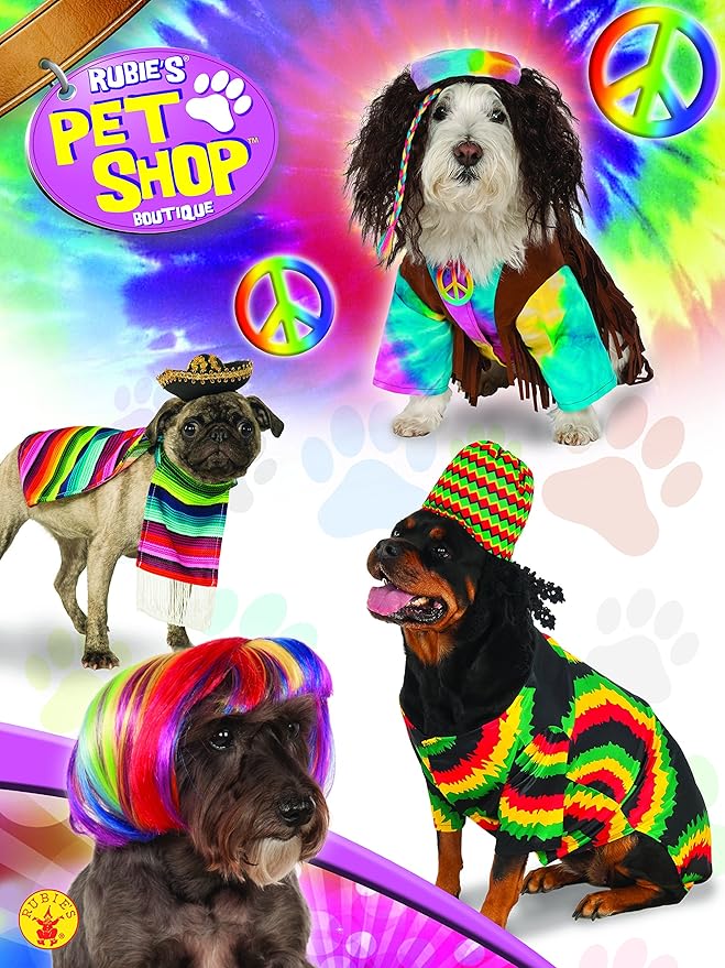 Rubie's Pet Costume, Small, Rasta Dog , Green