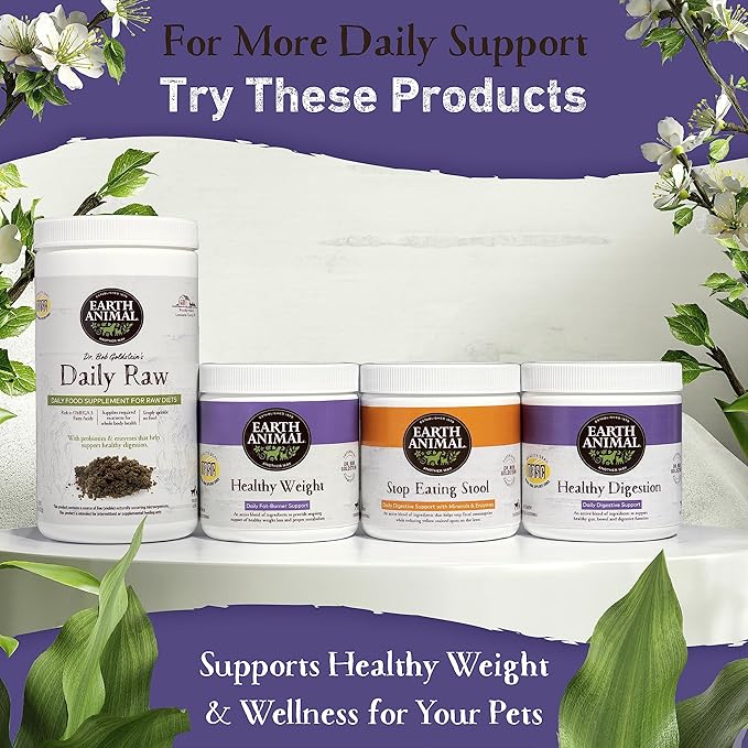 Earth Animal Healthy Weight Nutritional Supplement for Dogs & Cats | Made in The USA with Natural Ingredients | 8 oz