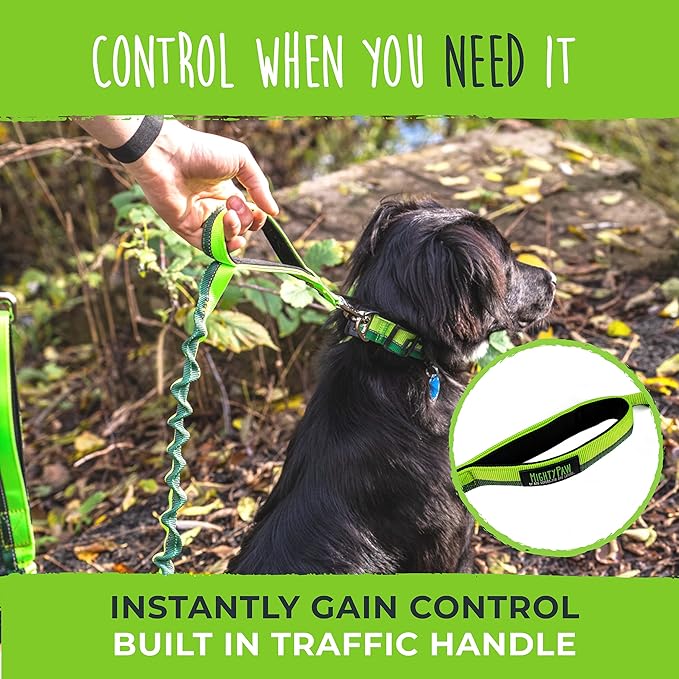 Mighty Paw Hands Free Dog Leash | Bungee Waist Leash for Dog Walking. Dog Running Leash Hands Free. Hands Free Leash for Large Dogs, Medium & Small Dogs. Dog Leash Waist Belt (36" - 48") Up To 150 lbs