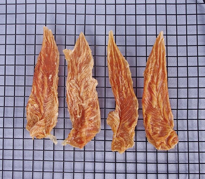 Dog Treats Chicken Jerky for Dogs, Grain Free Snacks Natural Ingredients Long-Lasting Dog Chews Chicken Breast Tenders 8oz