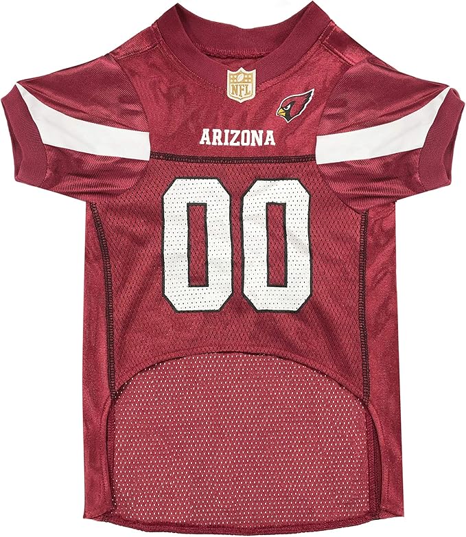 NFL Arizona Cardinals Dog Jersey, Size: Medium. Best Football Jersey Costume for Dogs & Cats. Licensed Jersey Shirt