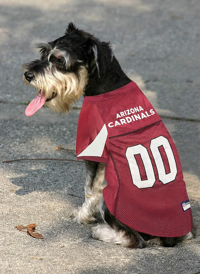 NFL Arizona Cardinals Dog Jersey, Size: Medium. Best Football Jersey Costume for Dogs & Cats. Licensed Jersey Shirt