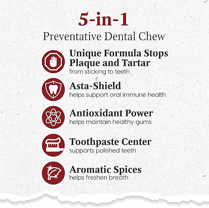 ARK NATURALS Protection+ Brushless Toothpaste – Small Breeds, 12oz Bag – Dog Dental Chew with Toothpaste Center – Prevent Plaque & Tartar and Freshen Breath with Dental Chews for Dogs