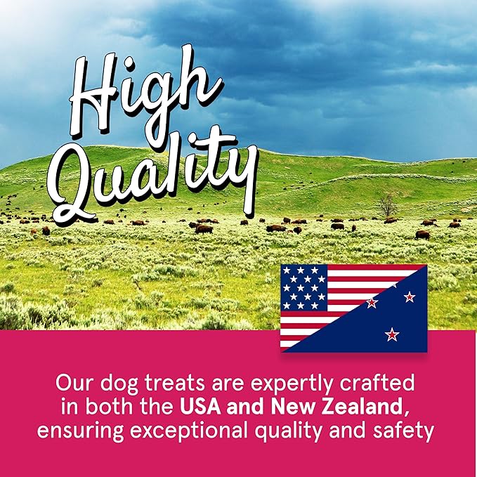 Real Meat Lamb & Venison Jerky Dog Treats - 8 Air-Dried Strips of Jerky Treats for Dogs - Grain-Free Jerky Treats Dog Snacks with 95% Human-Grade Free-Range Lamb & Venison - All-Natural Dog Jerky