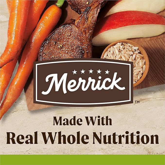 Merrick Healthy Grains Premium Adult Dry Dog Food, Wholesome And Natural Kibble With Lamb And Brown Rice - 25.0 lb. Bag