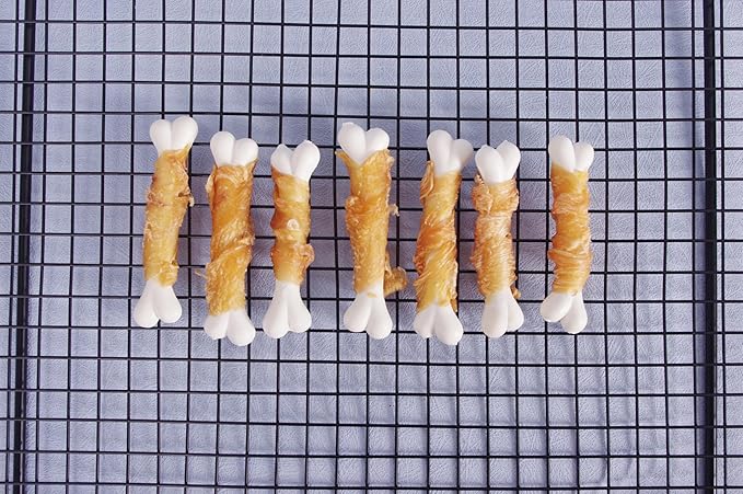 Dog Treats, Chicken Wrapped Calcium Dog Bones, Rawhide Free Dog Treats, 2.8 inch, 12oz